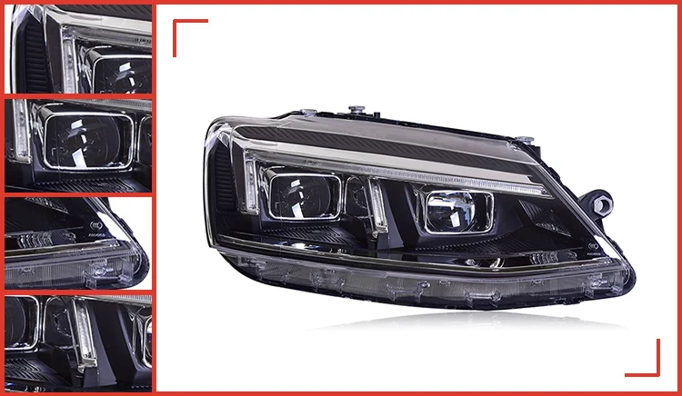 AKD автомобильный Стайлинг для VW Jetta MK6 фары 2012- Angel Eye светодиодный фары DRL Биксеноновые линзы дальнего ближнего света парковочные противотуманные фары
