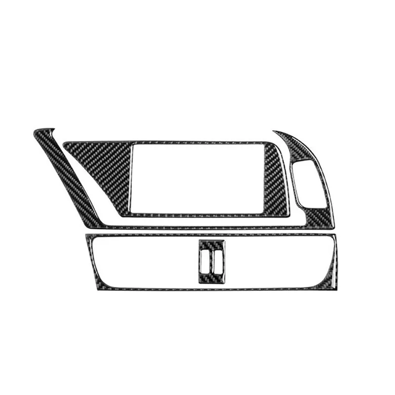 Carbon Fiber Navigation Panel Warning Lamp Frame Air Conditioning Outlet Decoration Cover Trim For Audi A4 B8 2009-2016 LHD | Автомобили и