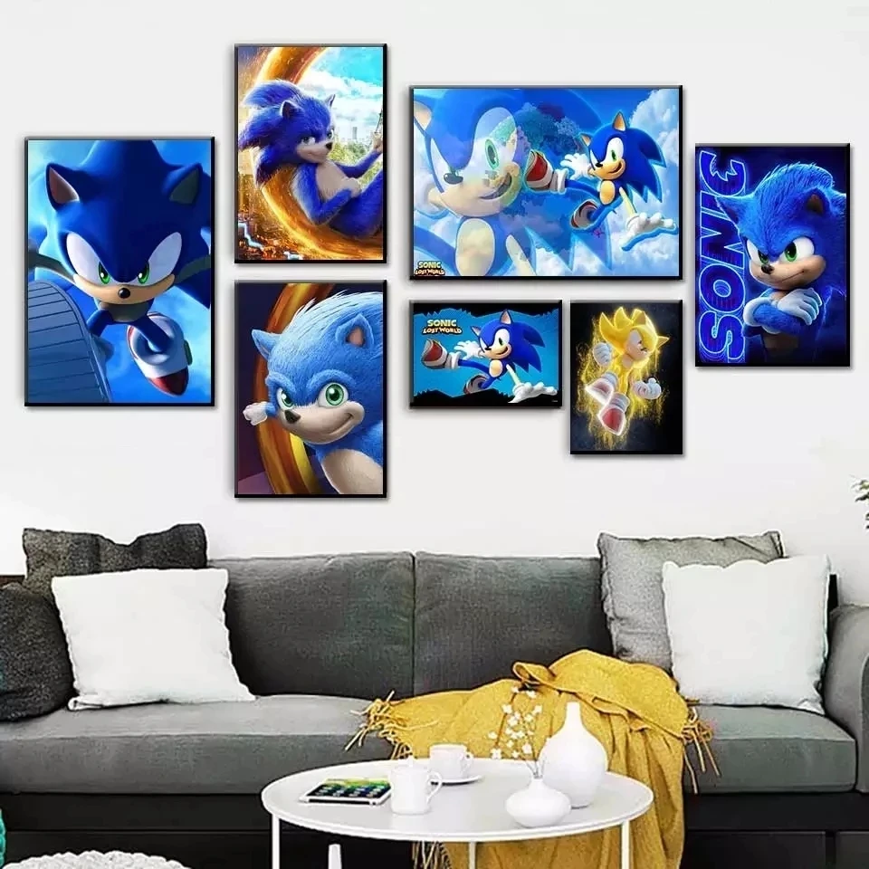 Алмазная живопись с мультяшным персонажем Sonic 5D DIY Кристальное искусство полный