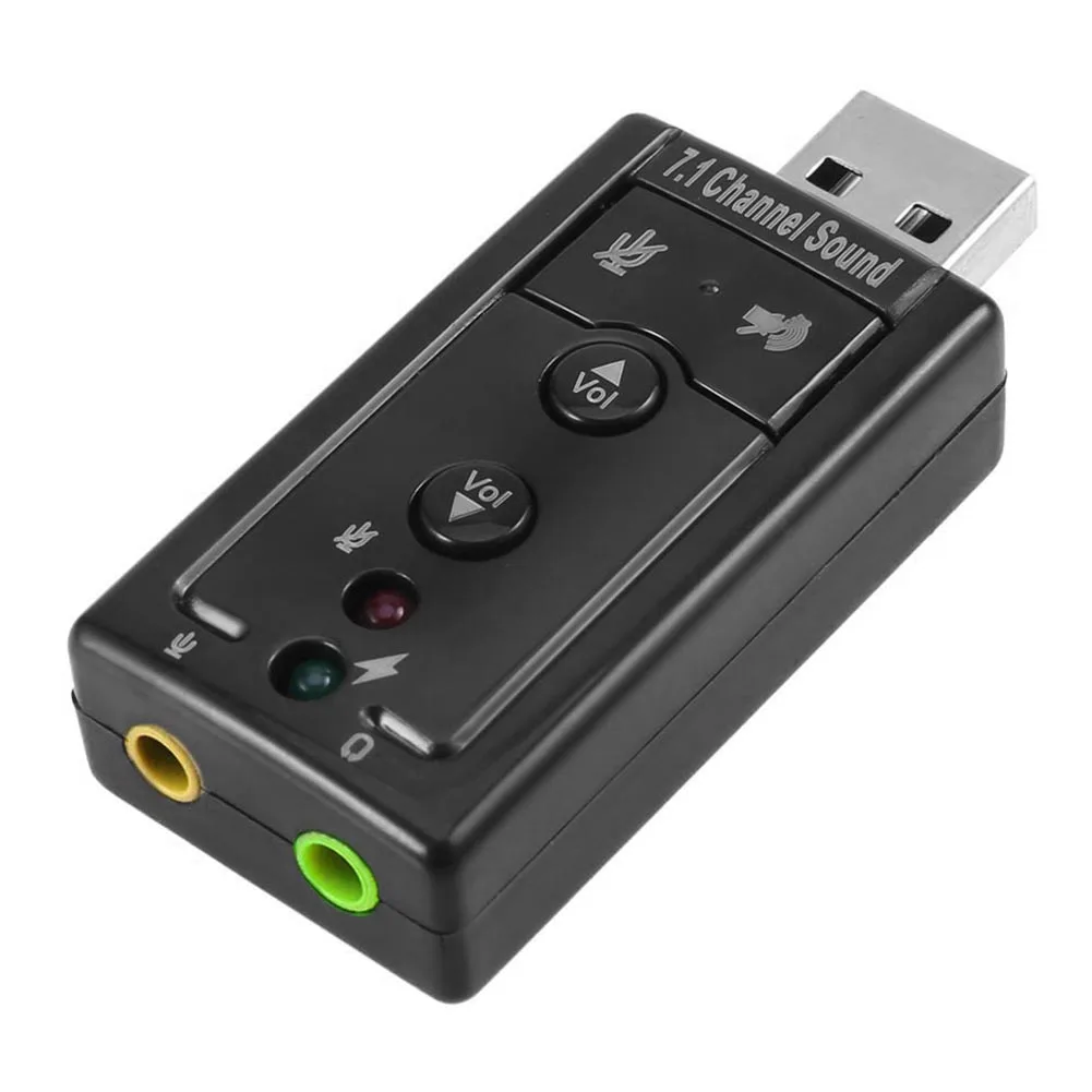 Звуковая карта 7 1 разъем USB 3 5 мм наушники микрофонный аудио адаптер