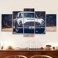 modern aston martin sports 5pcs car photo canvas wall arts hd character prints living room bedroom picture home decor painting