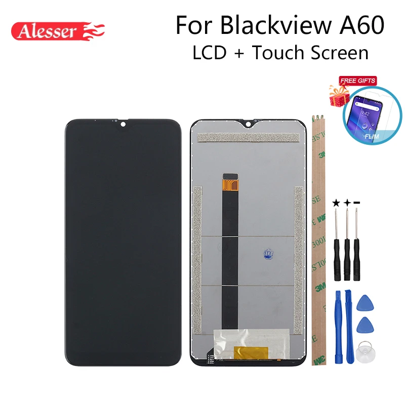 Alesser для Blackview A60 ЖК-дисплей и сенсорный экран протестированы в сборе запасные части для Blackview A60 телефон с инструментами+ пленка