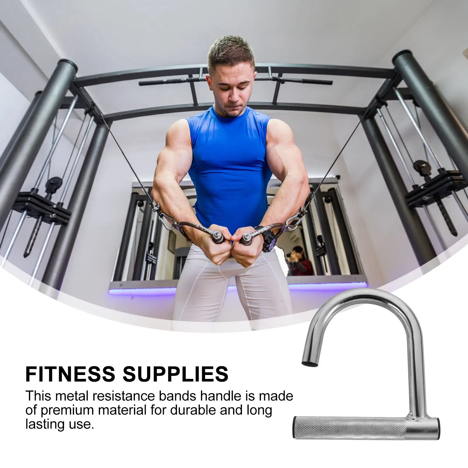 

2 Pcs Strength Training Cable Drag Hook Resistance Band Grips Fitness Supplies