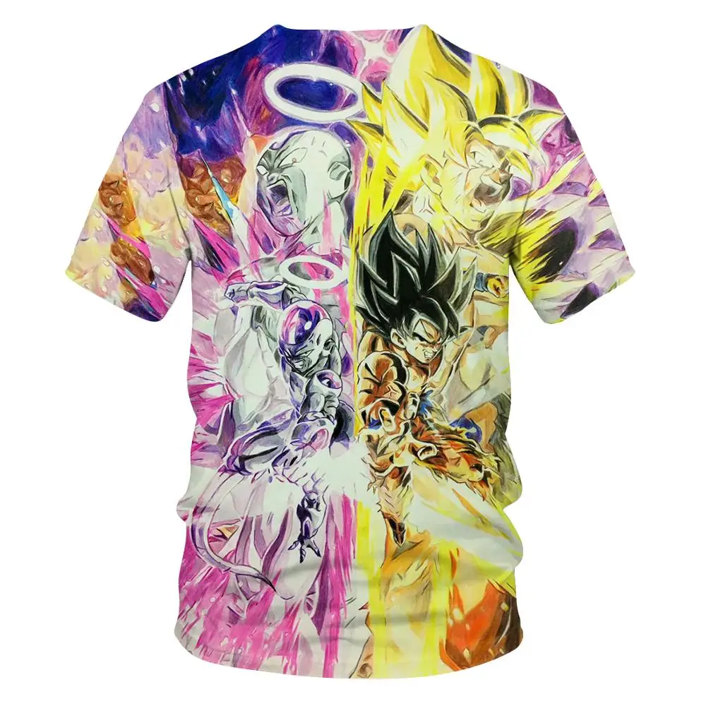 Dragon Ball 3d Футболка мужская футболка с круглым вырезом и коротким рукавом
