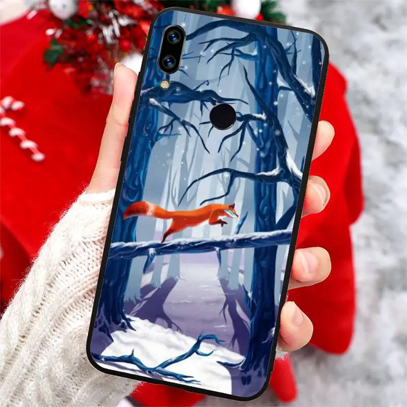 

Anime funny foxs Cartoon cute animal Phone Case For Xiaomi Redmi note 7 8 9 t k30 max3 9 s 10 pro lite