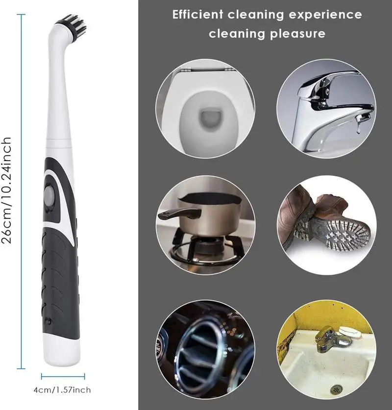 

Electric Cleaning Brush Oscillating Cleaning Tool, Super Power Sonic Power Scrubber Cordless With 4 Heads