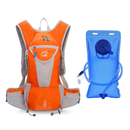 orange water bag NEWBOLER открытый спортивный рюкзак для велоспорта 18L велосипедный мешок MTB дорожный велосипед гидратация Enquipment дышащая сумка для верховой езды - Цвет: orange water bag