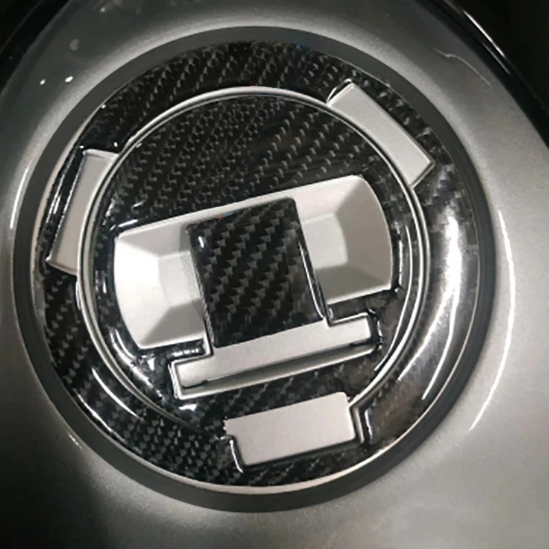 Motorcycle Carbon Fiber Fuel Tank Sticker Gas Cap Cover Decal For-BMW R1200GS F800R F650GS S1000RR HP2 SPORT |
