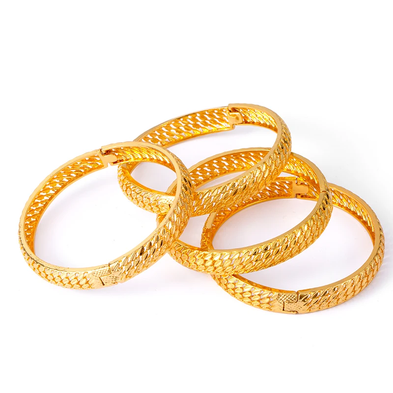 4 шт./лот арабское свадебное Ювелирные Браслеты dubai ювелирных изделий для женщин