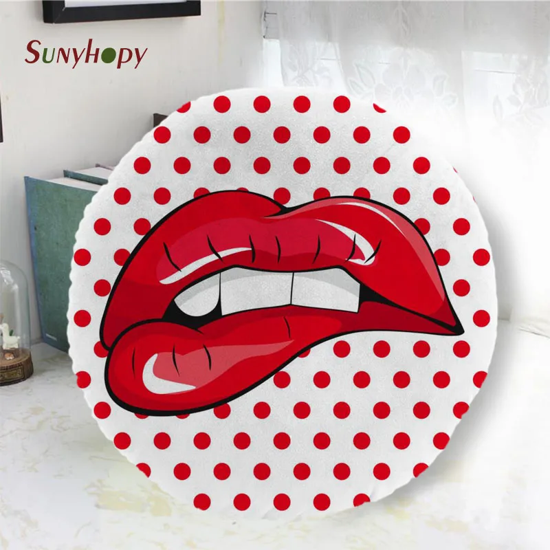 

Comic Pop Art Round Throw Pillows Peach Skin Pillowcase Cushion Diameter 40cm50cm60cm Home Decoration Cushions-WJY