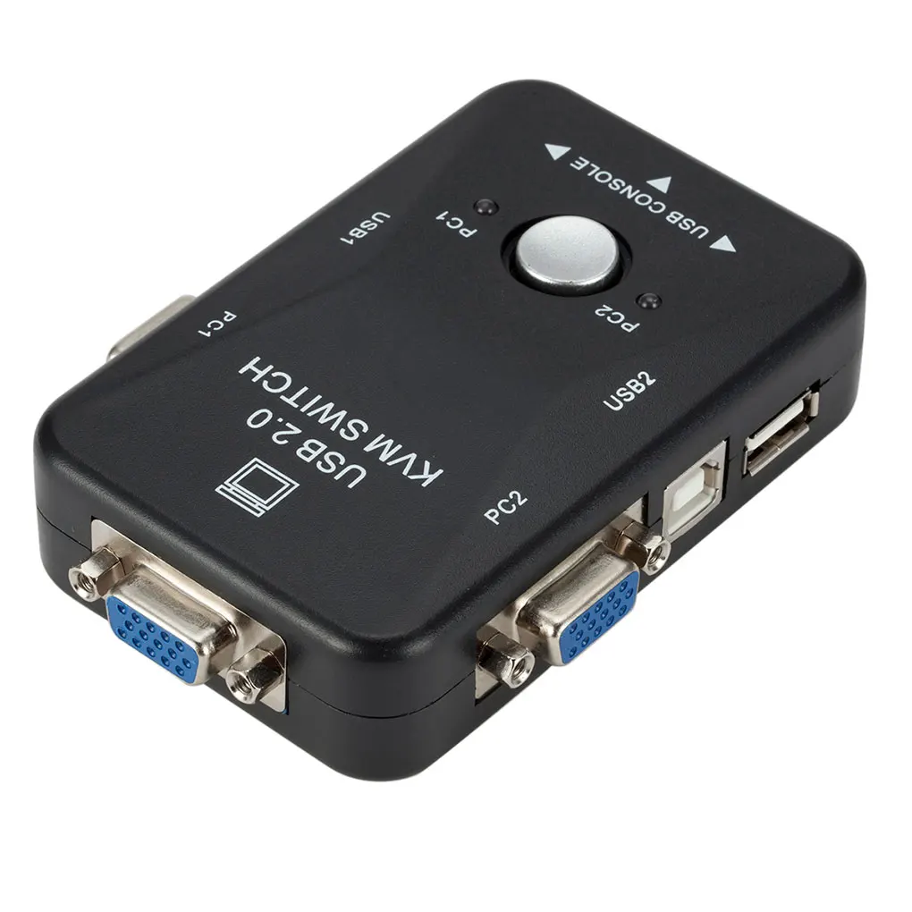 USB 2 0 ручной Аудио Видео коммутатор VGA два входа один выход сплиттер квм