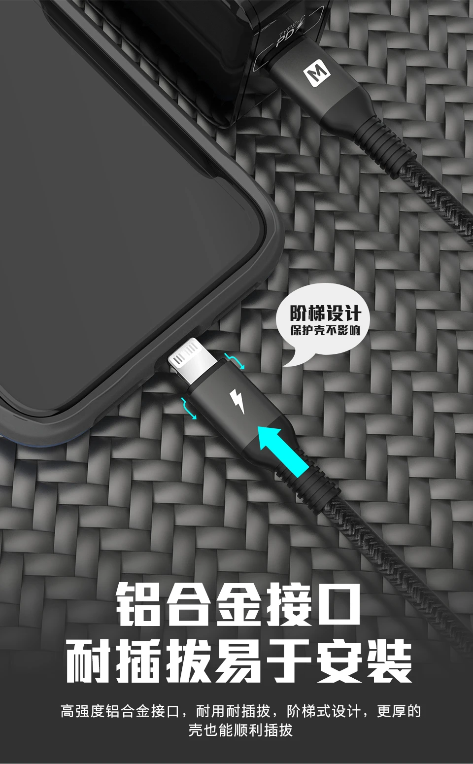 MFI сертифицированный usb c на lightning зарядный кабель для iPhone xs xr 8 7 6s plus apple ipad быстрое зарядное устройство pd кабель короткий 2 м
