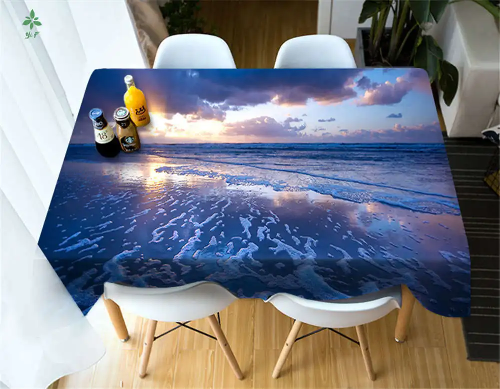 Синий прогресс 3d Скатерть для свадьбы или торжественного случая пикник вечерние