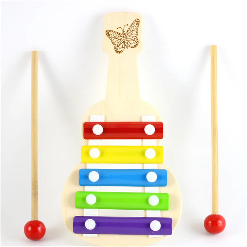 Новые детские музыкальные игрушки радужные деревянные ксилофон инструменты