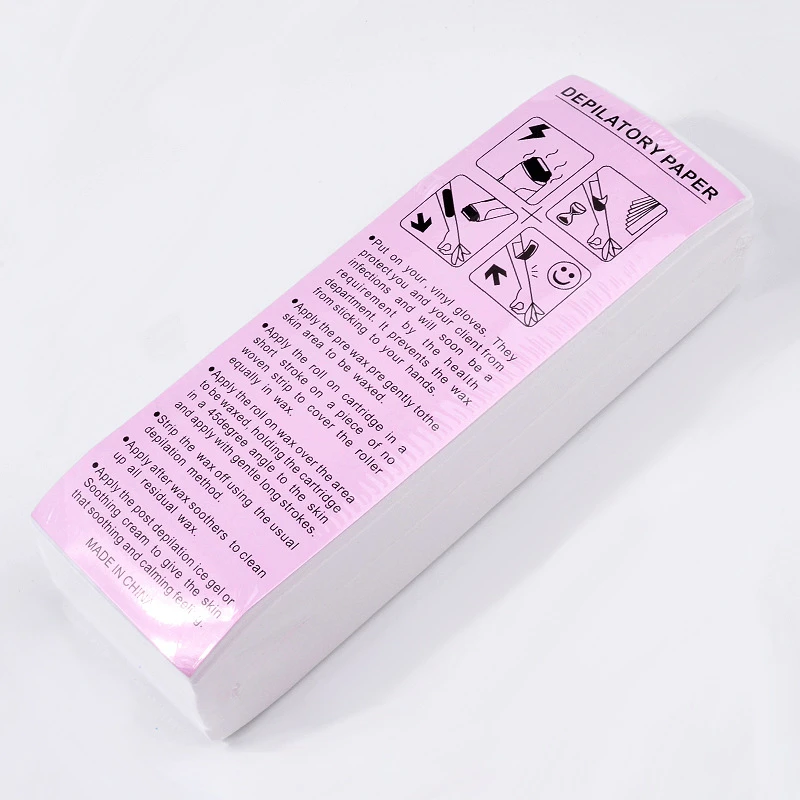 

100 Pcs Hair Removal Tool Depilatory Paper Nonwoven Epilator Women Hair Removal Wax Strips Pad Shaving Waxing Smooth Legs