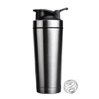 stainless steel protein shaker bottle sports water bottle shaker cup double wall vacuum insulated coffee mug thermos bpa free