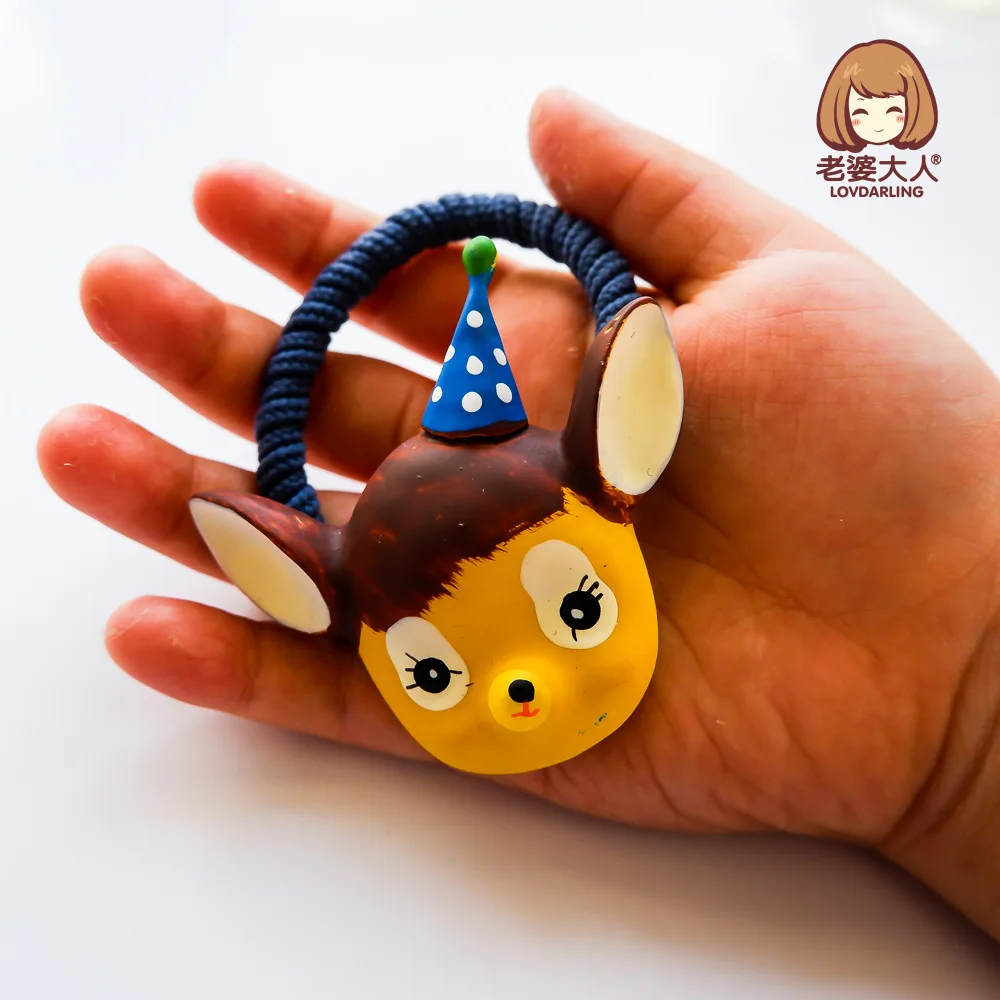 

Cute High Elastic Girl Rubber Band Hair Rope Fairy Tale Style Cartoon Children's Hair Ring Small Animal Elf Hair Accessories
