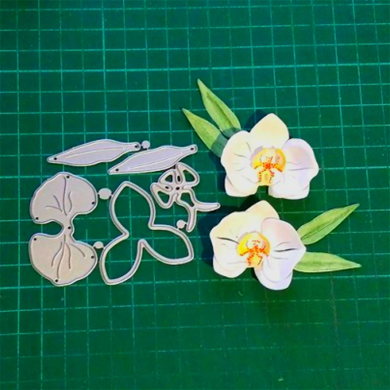 Металлический трафарет для вырезания цветов орхидеи скрапбукинга альбома