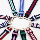 Премиум бренд 18 мм 20 мм нейлон розовое золото и серебро пара мужчин и женщин ремешок часы для Daniel Wellington