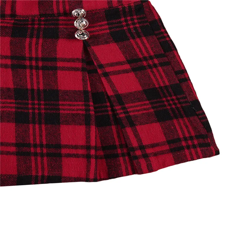 Комплект одежды для маленьких девочек Осенняя Детская одежда модная красная