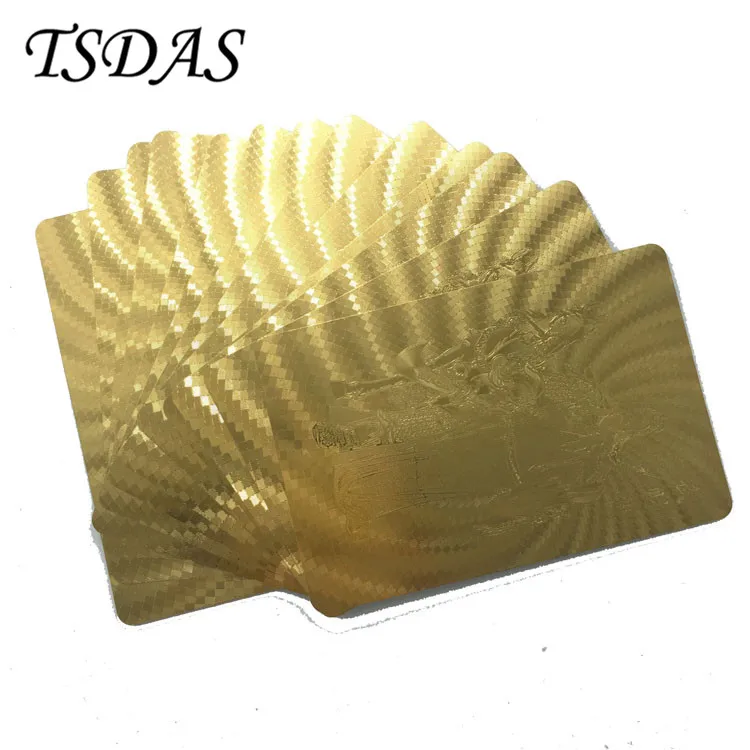 США Статуя Свободы новые пластиковые игральные карты 54 шт. золотые покерные 24K