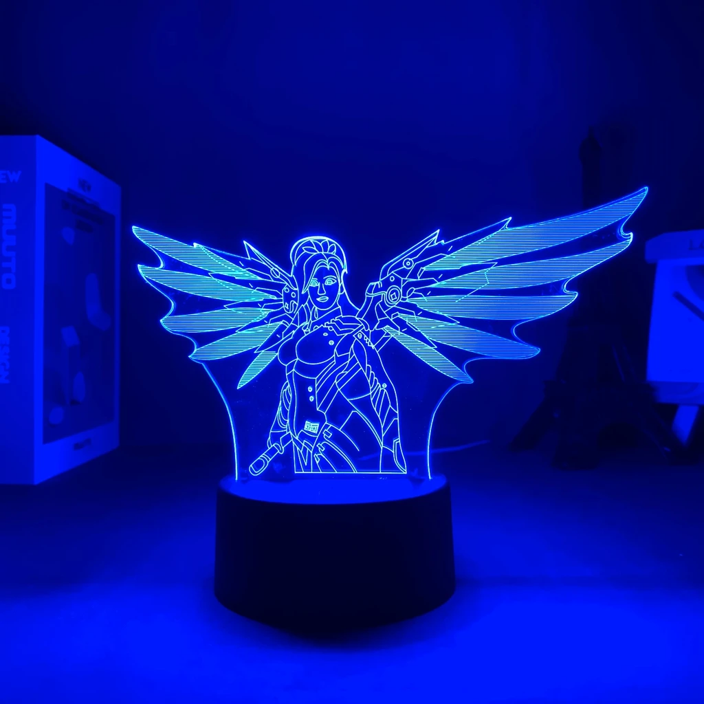 

3D Lamp Game Overwatch Table Bedroom Action Figure Decorative Lamp 7/16 Color Changing LED Night Light Home Decor 2428 OW Gift