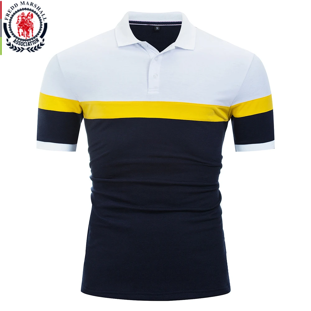 Рубашка поло Fredd Marshall Мужская с коротким рукавом модная повседневная тенниска из