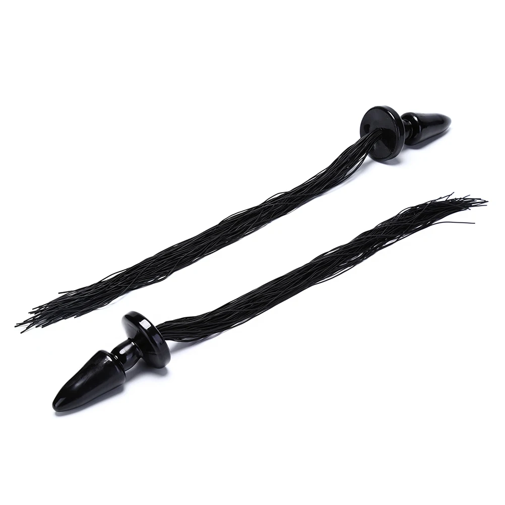 Унисекс Анальная пробка хвост пони Блонди фетиш животное ролевые игры конь