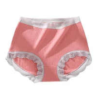 women cotton panties solid color large size briefs interior antibacterial underpants lace female lingerie intimates underwear
