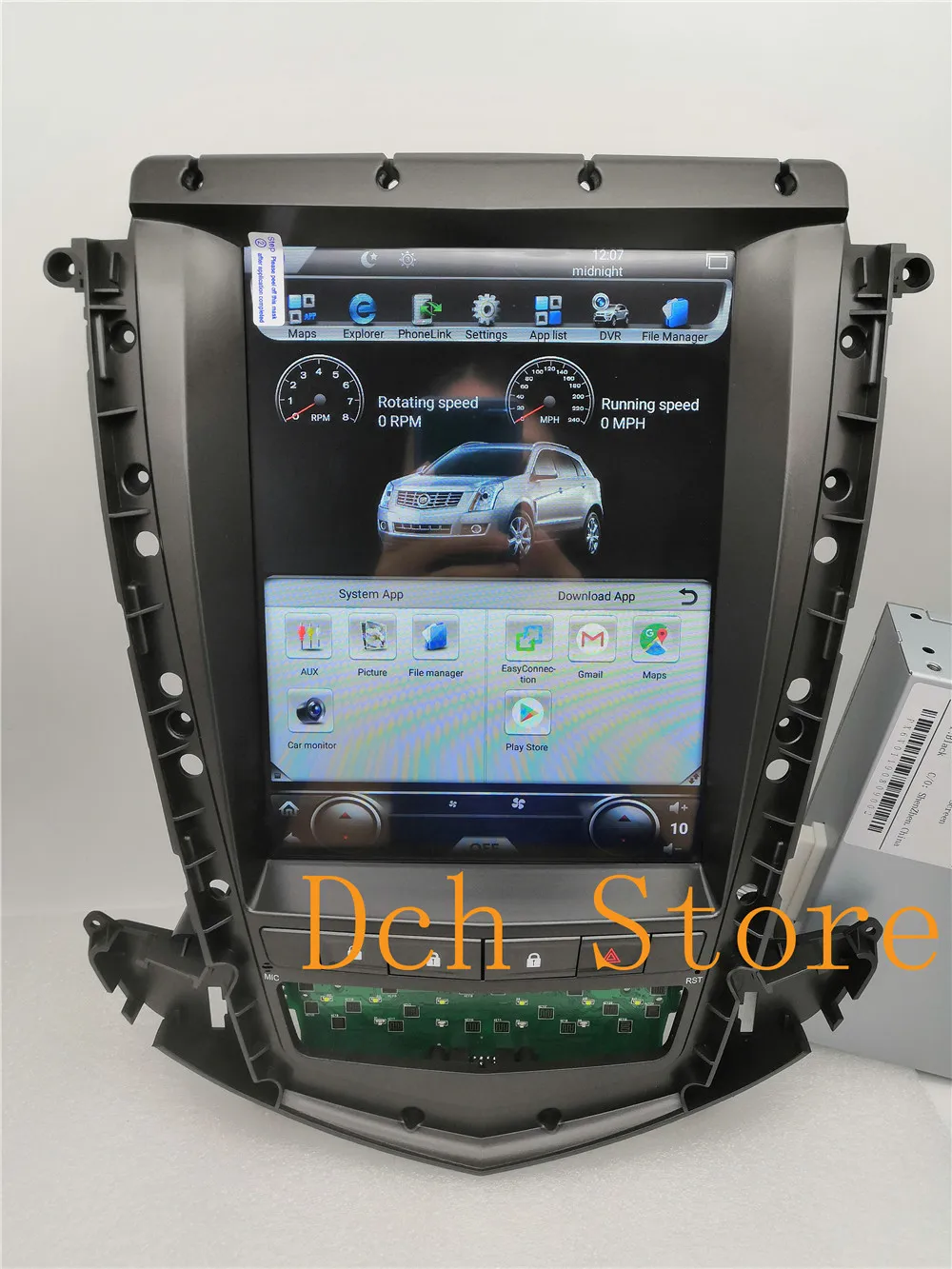 10,4 дюймов вертикальный экран Tesla стиль Android 8,1 автомобильный dvd-плеер gps для Cadillac старый SRX 2009-2012 навигация радио авто px6