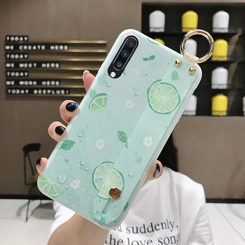 SoCouple ремешок чехол для samsung Galaxy S9 S8 S10 плюс S10e Note 8, 9, 10, плюс A40 A50 A70 A20 A10 A30 чехол для телефона из ТПУ с принтом держатель чехол
