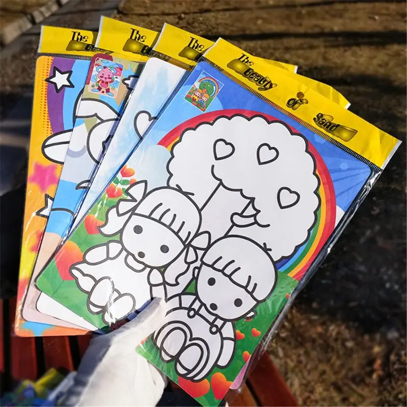 

New Colorful Creative DIY Sand Painting Kids Montessori Toys Children Gifts P15C