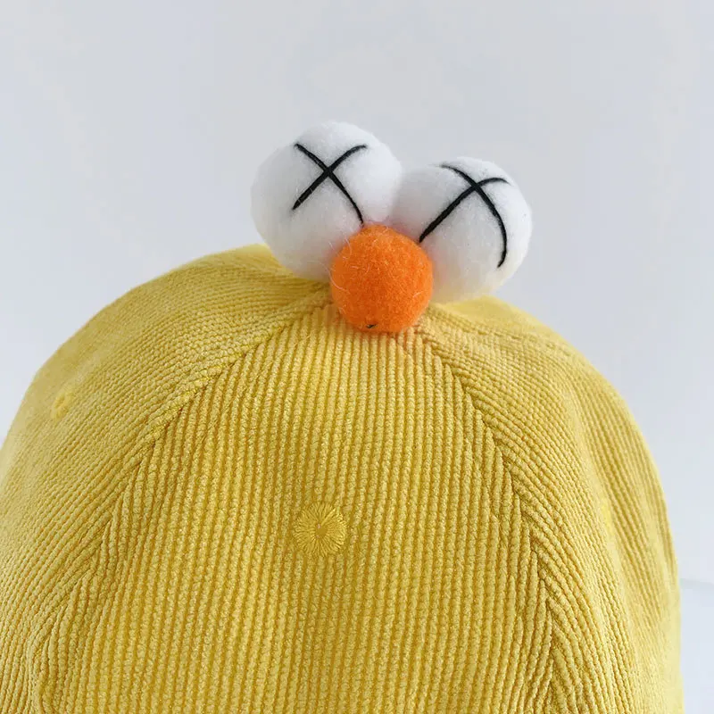 Children's corduroy Bucket Hats girl Summer Sunscreen Panama Hat boyPure Color Sunbonnet Fedoras Outdoor Fisherman Beach Cap |