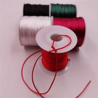 50meters x 1mm chinese knot rattail satin cord for braided macrame string jewelry findings beading rope 34 colours