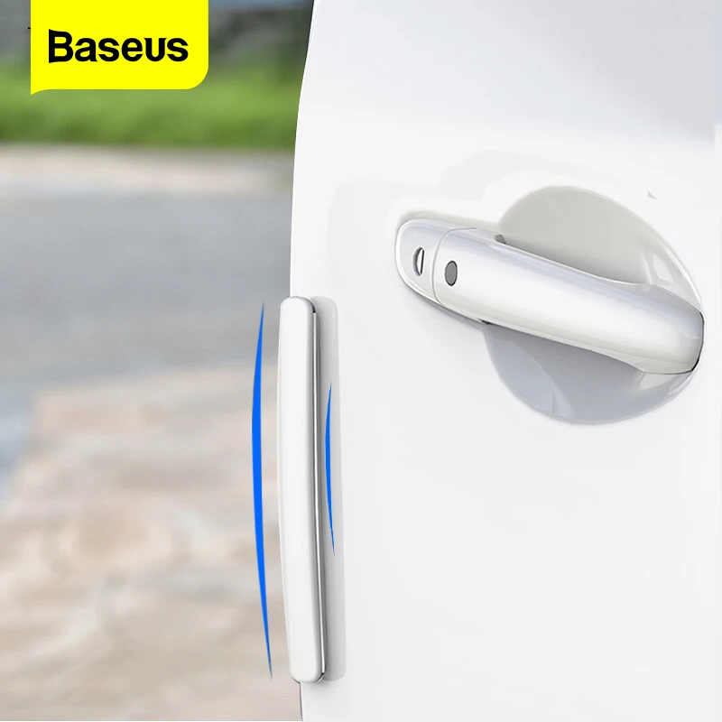 Baseus 4pcs Car Door Guard Edge Corner Protector Guards Styling Molding Protection Strip Scratch Protector Car Door Crash Bar