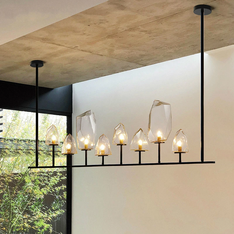 저렴한 모던한 크리에이티브 LED 샹들리에, 블랙, 식당, 투명 유리 펜던트 램프, 북유럽 스타일, 카페, 바, 걸이형 심플한 긴 행잉 라이트 저렴한 모던한 크리에이티브 LED 샹들리에, 블랙, 식당, 투명 유리 펜던트 램프, 북유럽 스타일, 카페, 바, 걸이형 심플한 긴 행잉 라이트