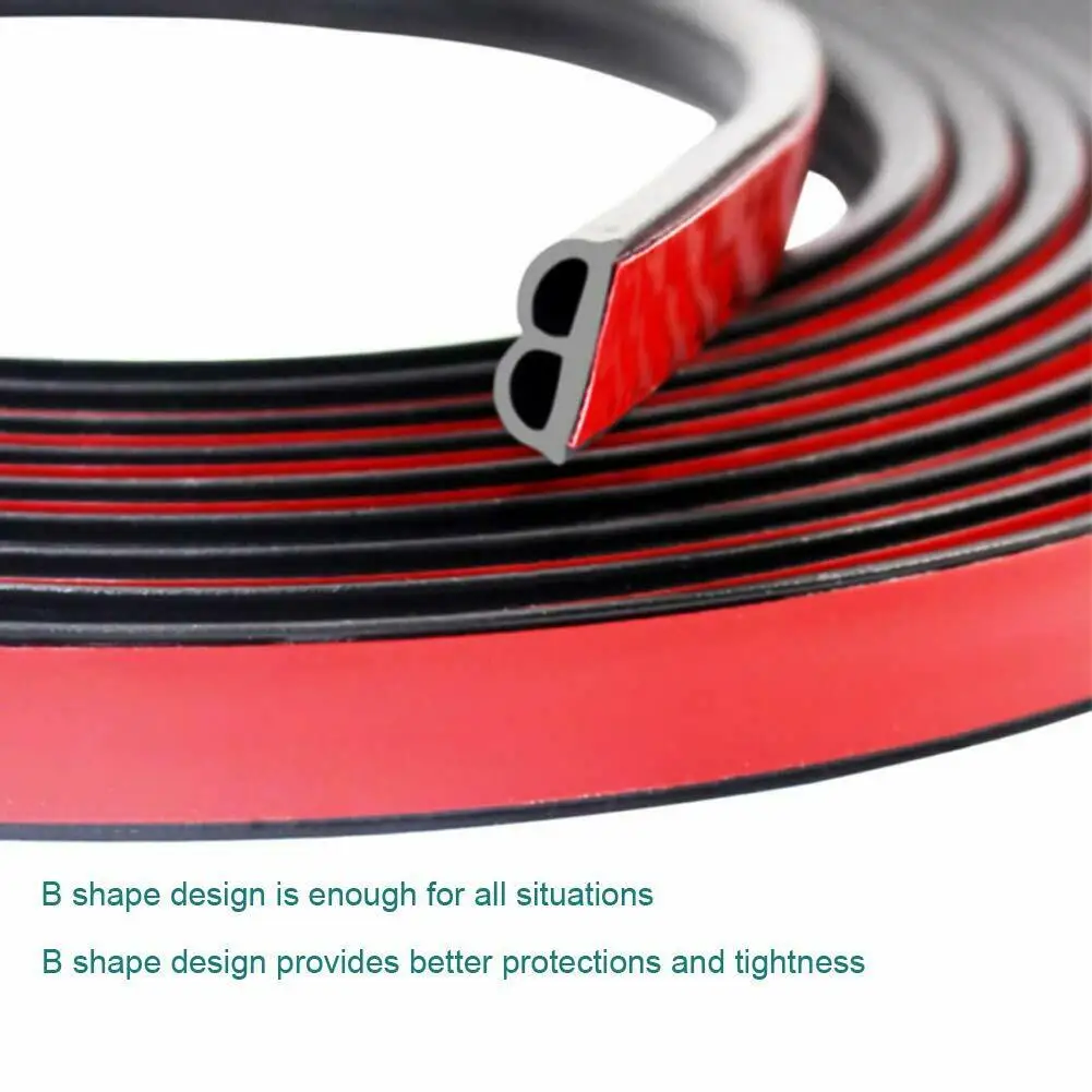 Уплотнительная лента в-образной формы 20 м резиновая защита для дверей и окон дома