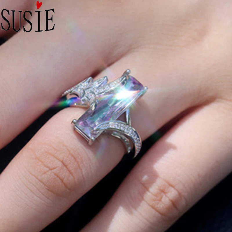 Женское кольцо с кристаллами LOVE SUSIE свадебные аксессуары для пальцев стразы