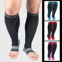 1pc lower leg sleeve cover long sock breathable knitted ankle compression protector socks solid color outdoor sports accessorie