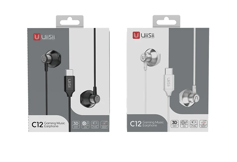 UiiSii Новые usb type-C игровые музыкальные наушники C12 динамические наушники для huawei Xiaomi Meizu Phone