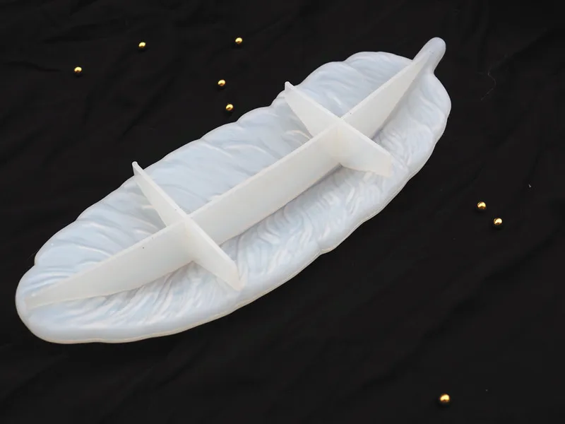 DIY перо силиконовая форма для подноса Кристалл эпоксидная смола зеркало блюдо