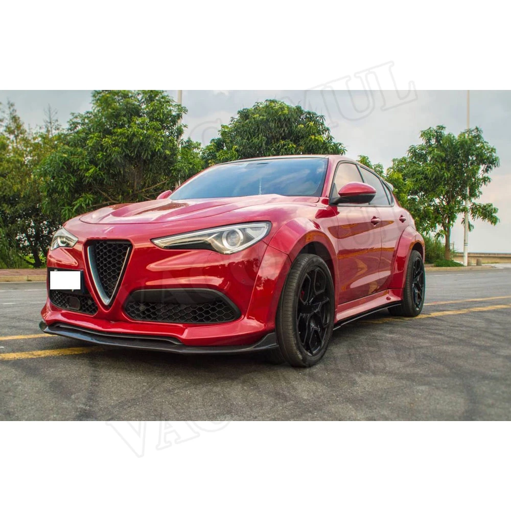Передний спойлер из углеродного волокна для Alfa Romeo Stelvio 2017 2018 2019 лопата бампера и