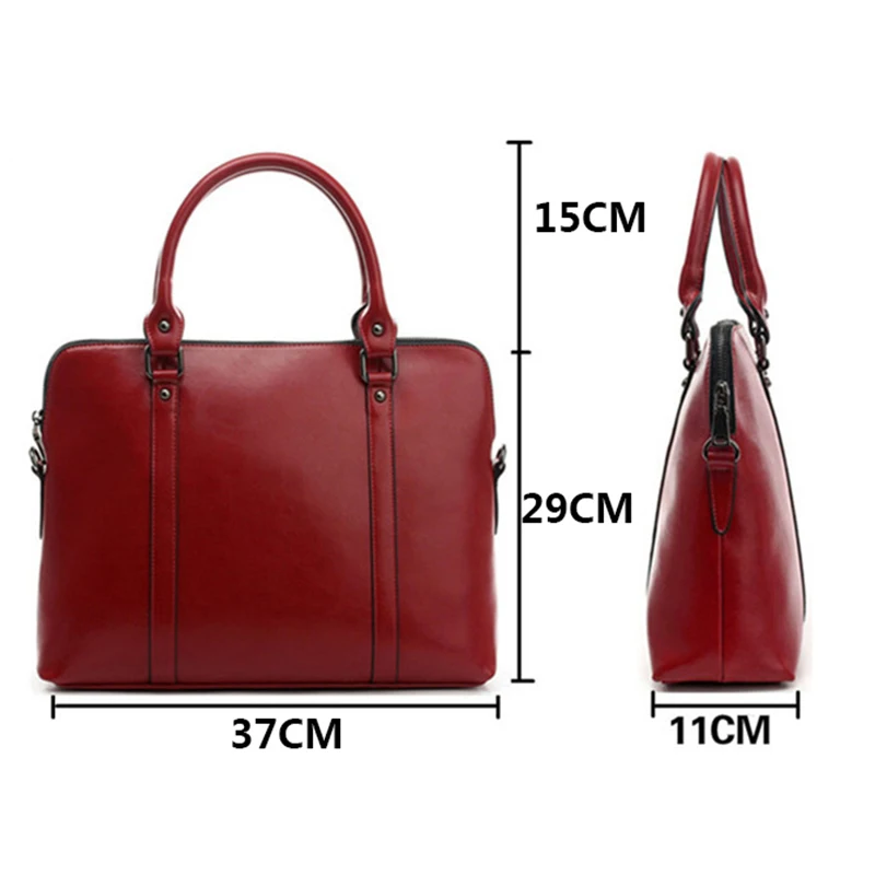 Портфель из 100% натуральной кожи для женщин сумка ноутбука 14 и 15 6 дюймов Женская