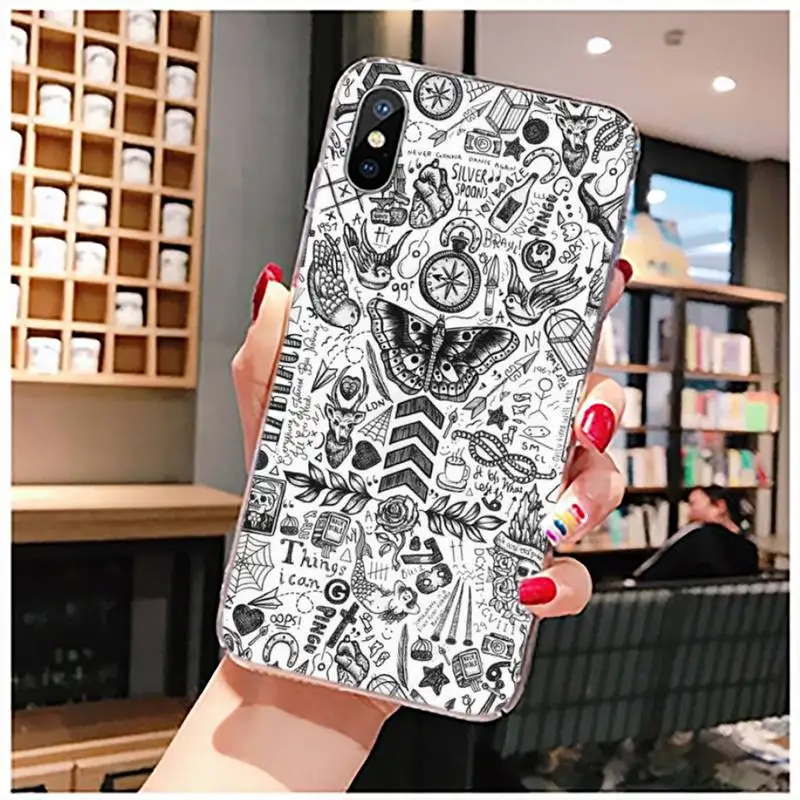 

One Direction Butterfly black singer Phone Case For iphone xiaomi 12 11 7 8 10 9 6 9t plus X XR XS Pro lite max3 Max Mini