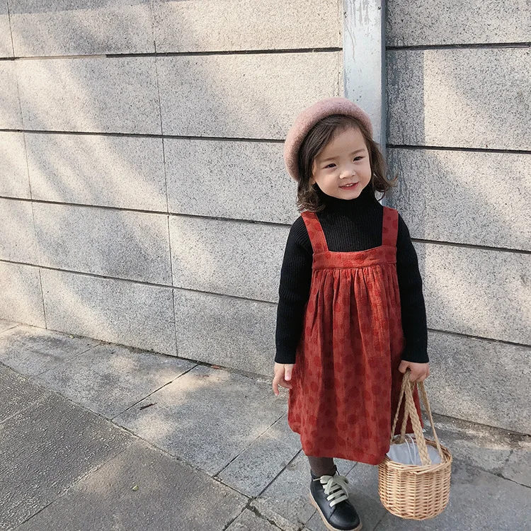 Зимнее модное плотное Двухслойное флисовое платье-комбинезон в горошек для