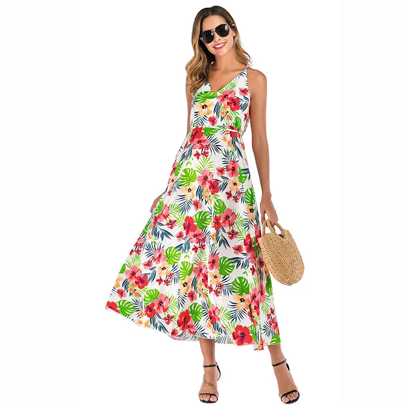 Богемное женское платье для беременных до щиколотки пляжное цветочное