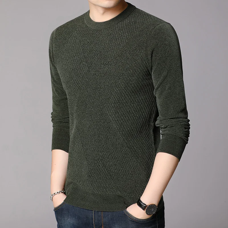 

2021 new Autumn and winter Knitted sweater men round neck long-sleeved sweaters zde1060