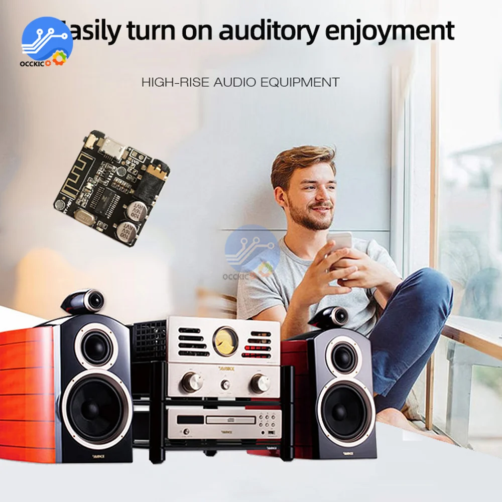 

XY-ABT Power Amplifier Board Module Bluetooth-compatible Audio Receiver Module MP3 Decoder Board BLE5.0 AUX ABT DIY
