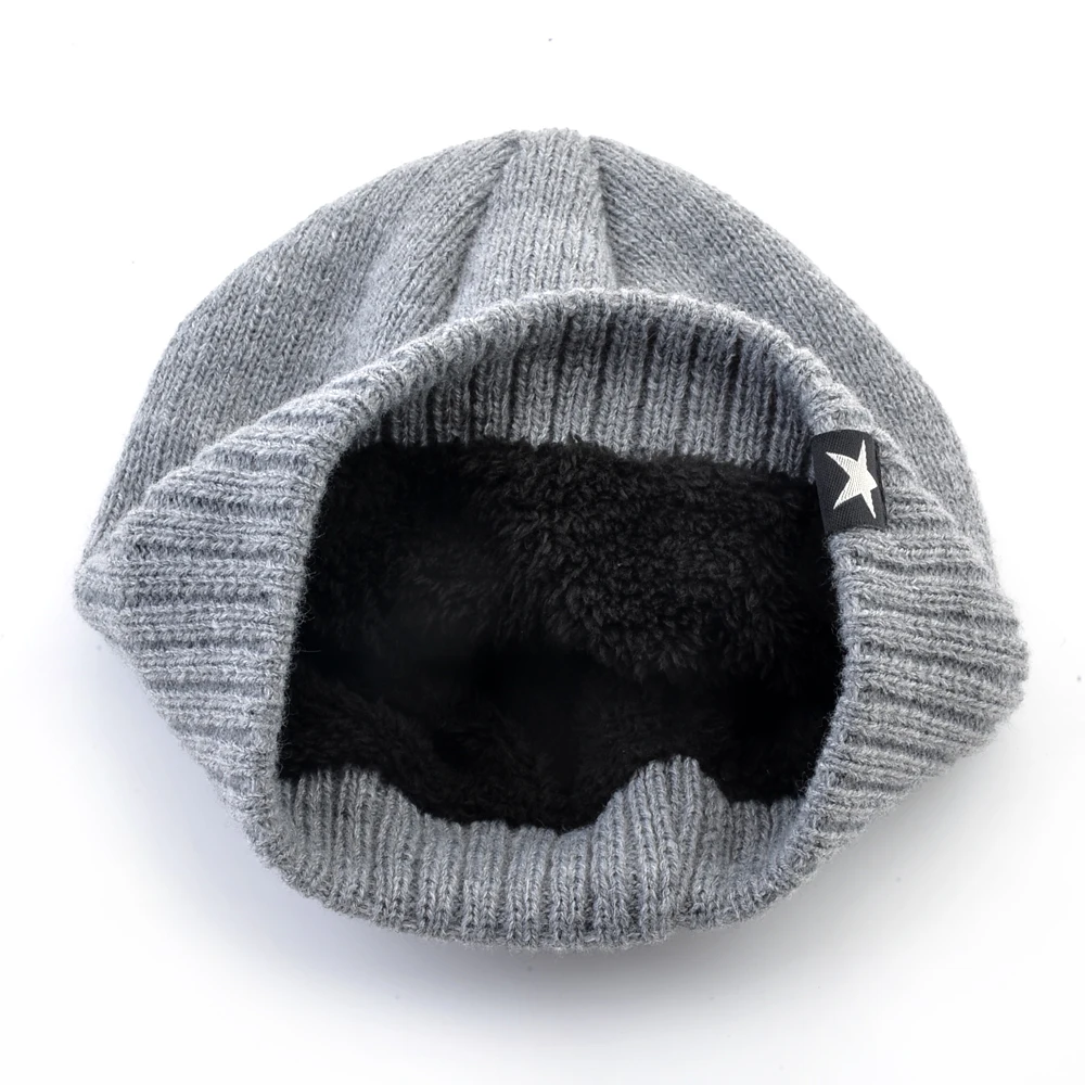 Мужские шапки облегающие вязаные шерстяные Мужская зимняя вязаная плотная