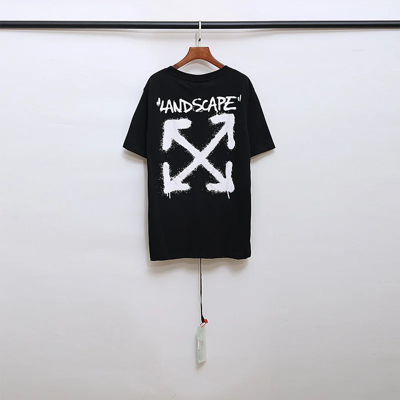 

Spring summer geometric pattern white short sleeve letter collarless Pullover Youth Summer casual wear